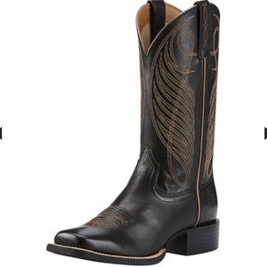 Black Ariat Square Toe Cowboy Boots